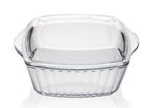 Auflaufform Glas mit Deckel