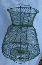 Drahtsetzkescher für Fische, Metall, mit Federdeckel