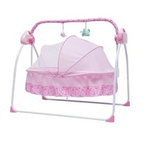 Babywiege Elektrische Babyschaukel Kinderbett Elektrische Krippe Wiege Rosa NEU
