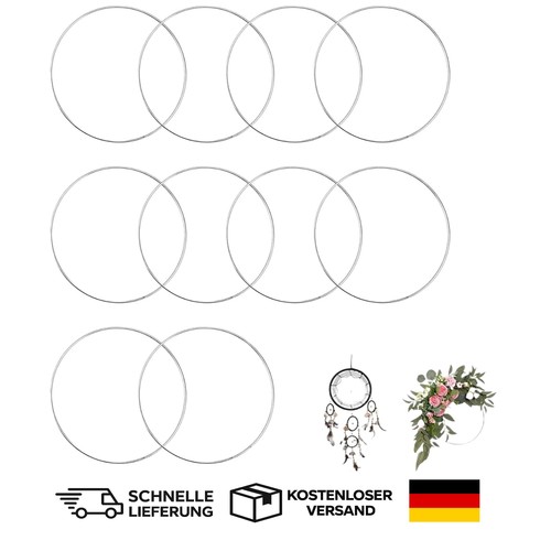 Metallringe basteln 15cm - metallringe,