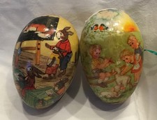 2 alte Pappeier  altes Pappei