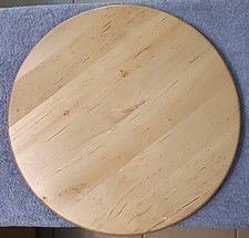 KÜCHE :  HOLZ - DREHTELLER mit einem Ø ca. 39 cm Höhe 4 cm