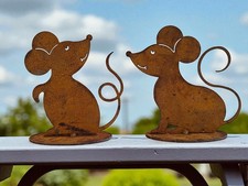 Edelrost Mäuse Deko Set –