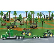 Tieflader mit 2 John Deere
