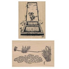 Stempel Waschbär Teichufer