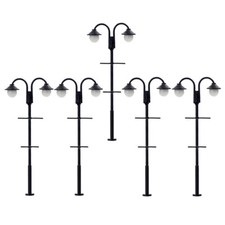 5 Stück Spur H0 LED Zwei Licht 1:87 Parklaternen Leuchte Lampen Beleuchtung 65mm