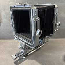 Plaubel Peco Supra II 9x12 4x5 Großformat Kamera Standarten / Balgen auf Bank