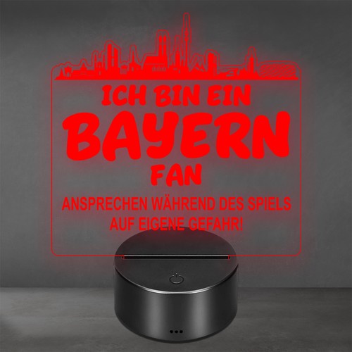 Bayern fan fußball led - bayern,