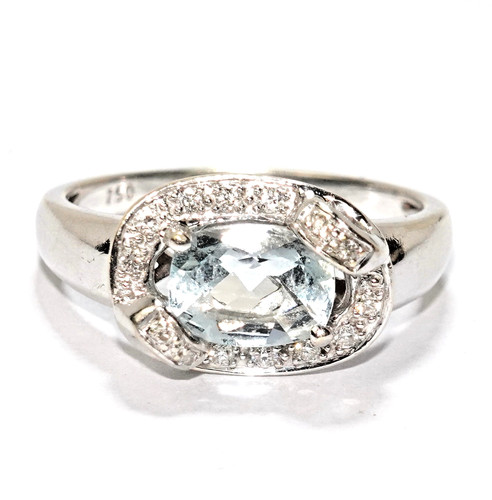 Ring gold aquamarin - gold,