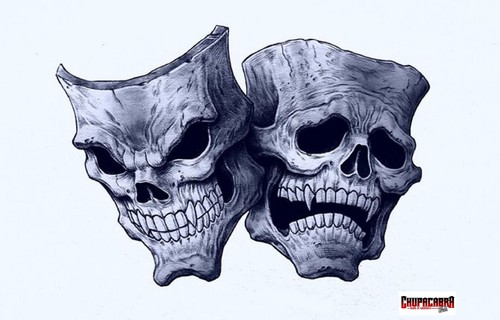 Theater masken aufkleber - masken,