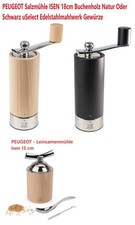 Salz & Pfeffer Gewürze und Salzmühle Leinsamenmühle Buchenholz Edelstahlmahlwerk