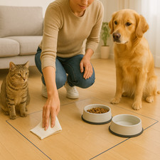 Napfunterlage PVC Futterunterlage Futtermatte Transparent Unterlage Klar Napf