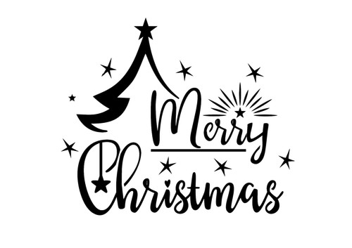 Schablone merry christmas - schablone,
