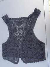 ?Weste schwarz Häkelmotiv  Gr 38  ?