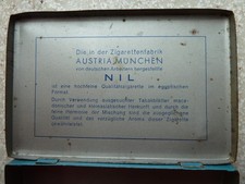 alte Zigaretten Blechdose  NIL AUSTRIA MÜNCHEN im egyptischen Format