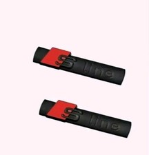 2x Audi S-Line Emblem Schwarz