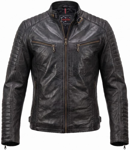 Herren bikerjacke aus echtem - aus,