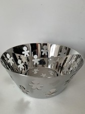 Alessi Girotondo Obstschale -  King-Kong Design - Lochverzierung - Edelstahl