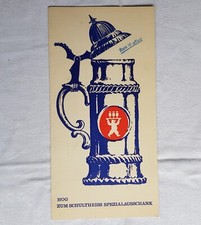 DDR Speisekarte HOG Zum Schultheiss Berlin Gaststätte VEB Berliner Brauereien