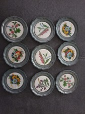 9 Kleine Zinnteller mit