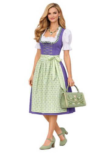 Wolf dirndl lila - b&, lila-grÜn