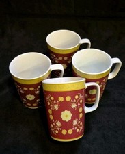 4 IKEA Tasse MUG Dunkelrot