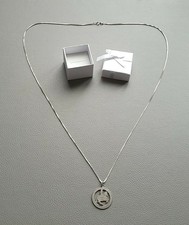 Alter  Anhänger-5 Schilling Münze-Wiener Hofreitschule mit Kette-Echt Silber 