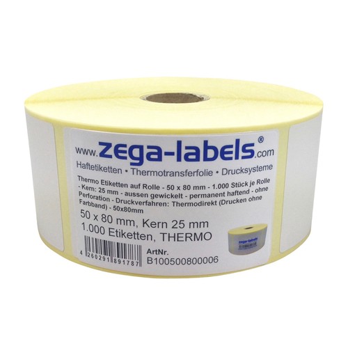 Thermo etiketten rolle 50 x - rolle,
