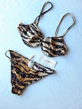 Dolce & Gabbana Beachwear Zweiteiler Tiger Print Animal Badeanzug Bikini Bademode