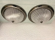 2 gleiche schicke glanzvolle runde Deckenleuchten "Hufnagel-Leuchten 568915" E27