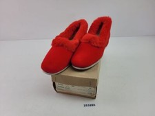 DDR Hausschuhe rot Damen leichter Absatz Gr. 25,5 (ca. 38,5) Fell Winter #253285