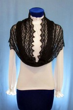 Gestrickter Ziegenflaum Schal