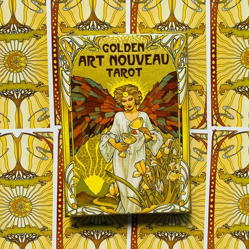Golden art nouveau tarot - golden,