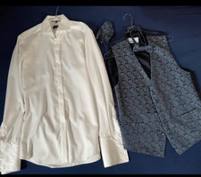 *TOP* Wilvorst Hochzeitshemd mit Weste, Fliege & Tuch super! 