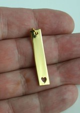 Sterling Silber Anhänger vergoldet mit 1 Micron 18k Gelbgold  Herz