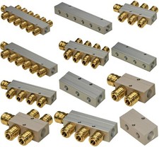 Druckluftverteiler Aluminiumverteiler Alu-Verteiler Druckluftkupplung Pneumatik