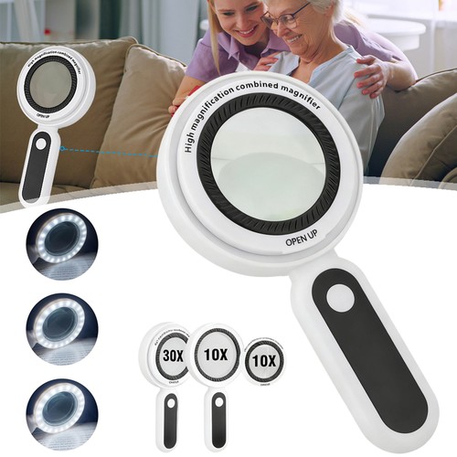 Led lupe leselupe mit licht - lupe,