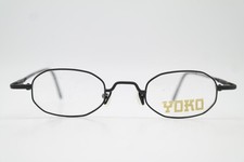 Vintage Brille YOKO 163 Schwarz Eckig Brillengestell eyeglasses