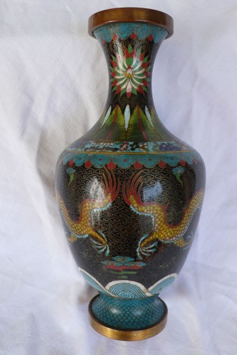 Cloisonne vase china - cloisonne, china,design