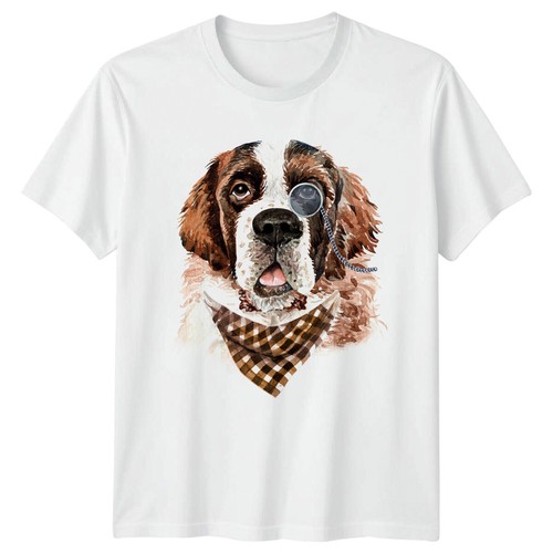 Bernhardiner hund mit - mit, monokel