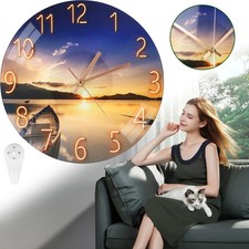 30cm Rund Quartz Glaswanduhr