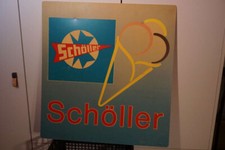 altes Schöller Eis Kiosk Werbeschild aus dem Jahr 1992