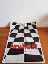 alte  Plastiktüte New Yorker Fashion Mode 34 cm x 47 cm Tasche Tüte Bag Sammler