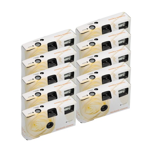 10x einmalkamera gelbe rose - 10x,