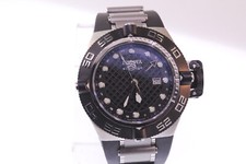 Herren Invicta 1153 Subaqua Noma IV Gmt Schwarz Poly Band Ziffernblatt Uhr