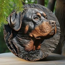 Blechschild rund Rottweiler