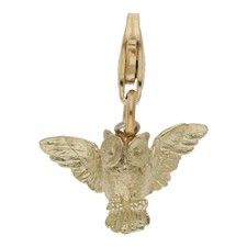 Charm Anhänger Eule 375/ 9 K Gold Geschenk Goldschmuck H11.2310