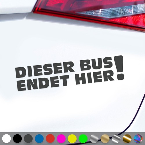 Bus aufkleber endet - bus,