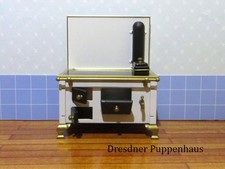 Antiker weißer Herd, Puppenhaus Puppenstube 1:12