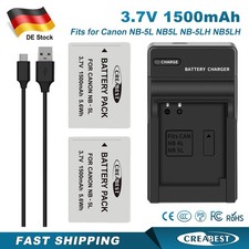 2PCS 1.5Ah NB-5L Akku Für